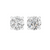 Pair of diamond stud earrings on a white background