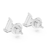 Single Solitaire Earrings with Triangle Shape Moissanite Diamonds | ER ER-0005