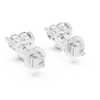 Single Solitaire Earrings with Heart Shape Moissanite Diamonds | ER ER-0006