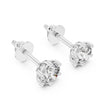 Single Solitaire Earrings with Moissanite Diamonds | ER ER-0012