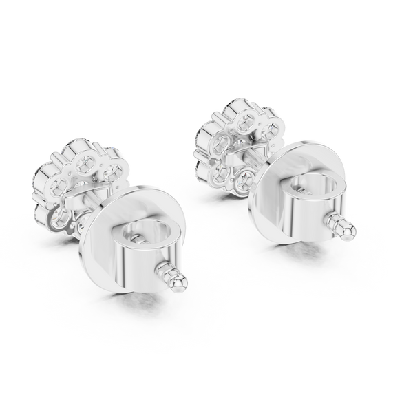 Solitaire Earrings with Moissanite Diamonds | ER L2-27#10001E