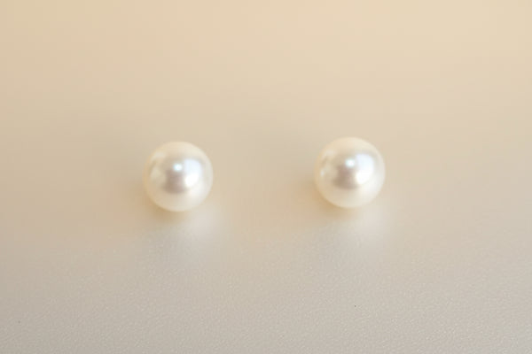 Pearl Earrings - Silver 925 | perfect for everyday wear (8 mm)