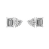 Double Solitaire Premium Earrings with Moissanite Diamonds | ER34