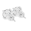 Single Solitaire (2 Ct each) Earrings with Moissanite Diamonds | ER ER-0001