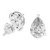 Diamond earrings on a white background