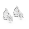 Single Solitaire Earrings with Pear Shape Moissanite Diamonds | ER ER-0002