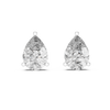 Single Solitaire Earrings with Pear Shape Moissanite Diamonds | ER ER-0002