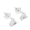 Single Solitaire Earrings with Triangle Shape Moissanite Diamonds | ER ER-0005