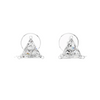 Single Solitaire Earrings with Triangle Shape Moissanite Diamonds | ER ER-0005