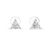 Pair of triangle-shaped earrings on a white background