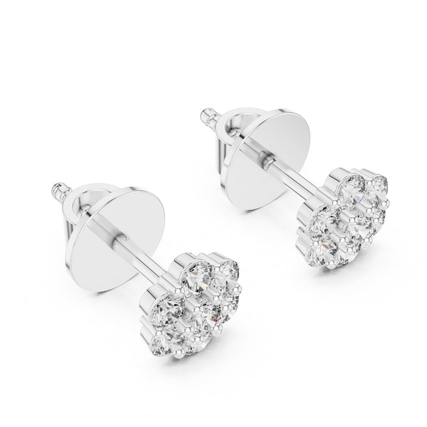 Solitaire Earrings with Moissanite Diamonds | ER L2-27#10001E