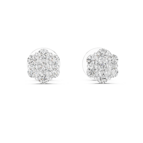 Solitaire Earrings with Moissanite Diamonds | ER L2-27#10001E