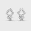 Single Solitaire Earrings with Moissanite Diamonds | ER ER-0011