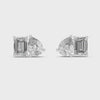 Double Solitaire Earrings with Moissanite Diamonds | ER32