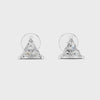 Single Solitaire Earrings with Triangle Shape Moissanite Diamonds | ER ER-0005