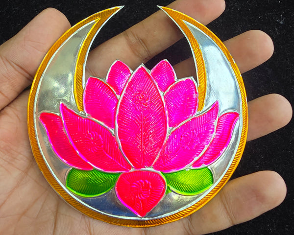 Silver Lotus Chandra (Pure Silver) - 1 Pc